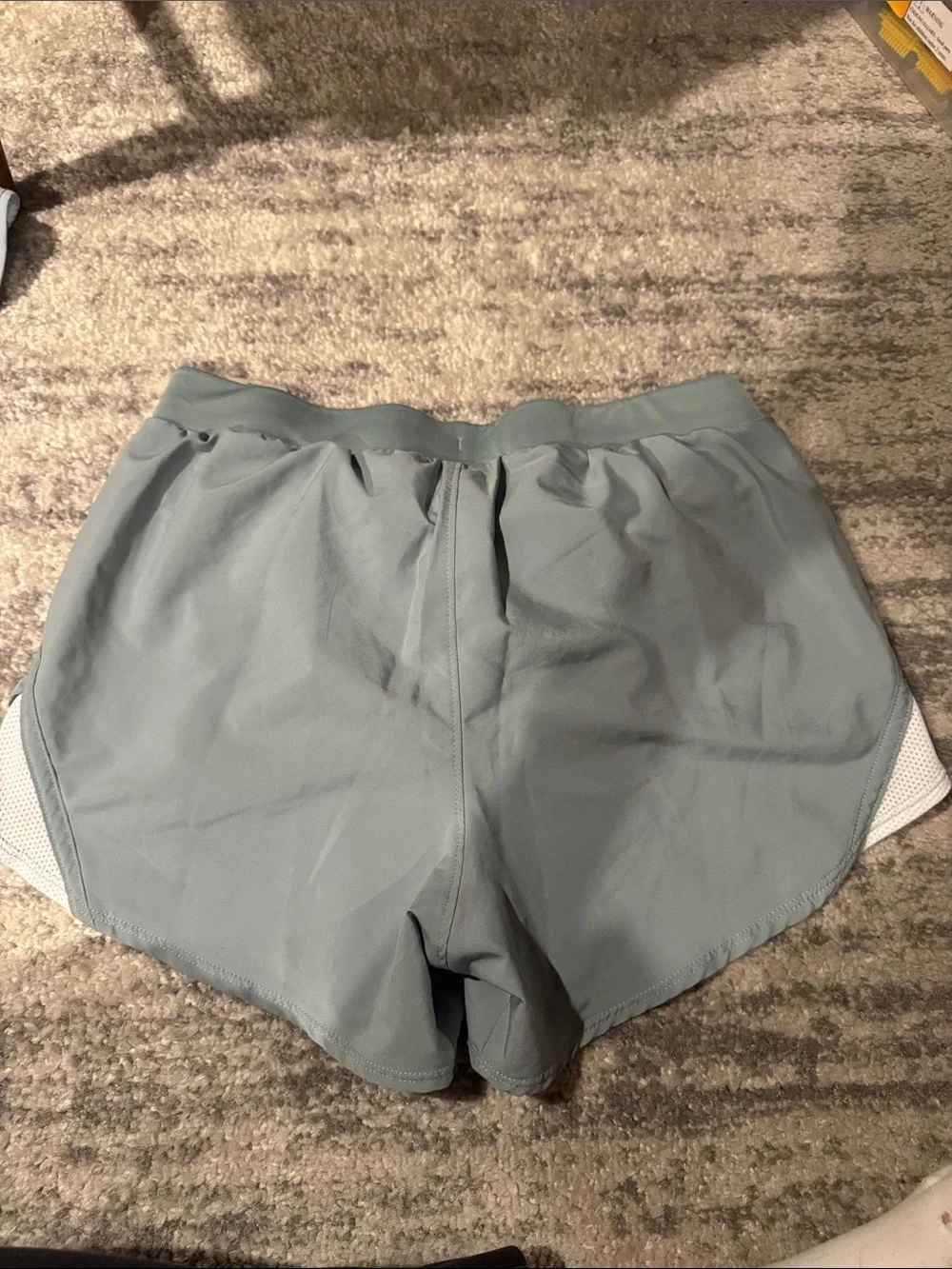 Under Armour Women's Sage Green Athletic Running Shorts - Picture 2 of 2